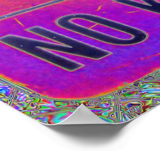 カラフル警告 ポスター (角)