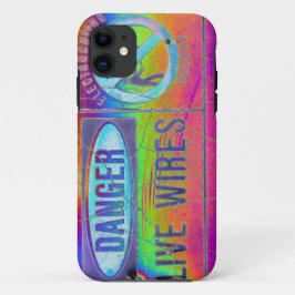 カラフル警告 iPhone 11 ケース