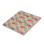 カラフル豚おもしろいと可愛い柄 タイル (側面)