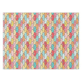 カラフル豚おもしろいと可愛い柄 テーブルクロス (正面(横))