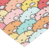 カラフル豚おもしろいと可愛い柄 テーブルクロス (アングル)