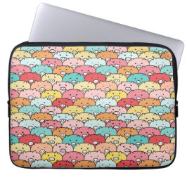 カラフル豚おもしろいと可愛い柄 ラップトップスリーブ