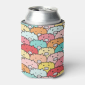 カラフル豚おもしろいと可愛い柄 缶クーラー (缶正面)