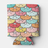 カラフル豚おもしろいと可愛い柄 缶クーラー (裏面)