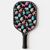 カラフル象水色 ピックルボールラケット (裏面)