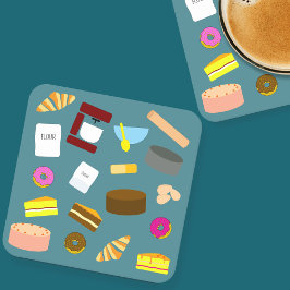 カラフル財焼いた品・ベーキング用具コースター スクエアペーパーコースター