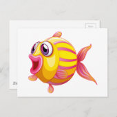 カラフル質の魚 ポストカード (正面/裏面)
