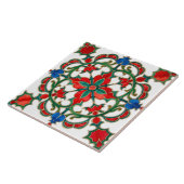 カラフル赤地中海のと緑とモザイク タイル (側面)