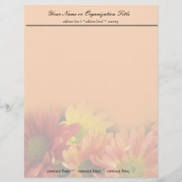 カラフル赤、黄色、オレンジ色のデイジーの結婚花 レターヘッド