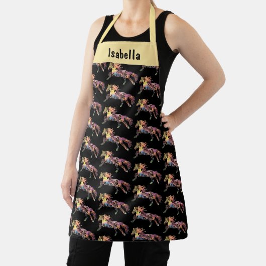 カラフル走ズホースマンダラデザイン エプロン (インサイチュ)