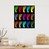 カラフル足 ポスター (キッチン)