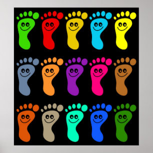 カラフル足 ポスター