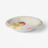 カラフル踊りフローラフェリー1と金ゴールドグリッター ペーパーボウル (傾斜あり)