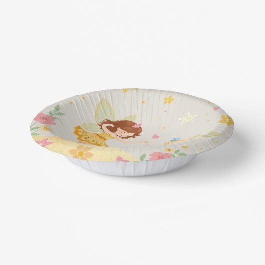 カラフル踊りフローラフェリー1と金ゴールドグリッター ペーパーボウル (傾斜あり)