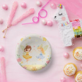 カラフル踊りフローラフェリー1と金ゴールドグリッター ペーパーボウル (パーティー)