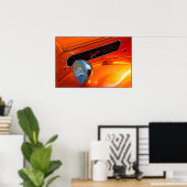 カラフル車08大プリント ポスター (ホームオフィス)