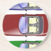 カラフル車 コースター (正面)