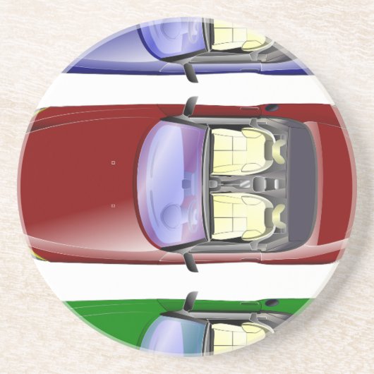カラフル車 コースター (正面)