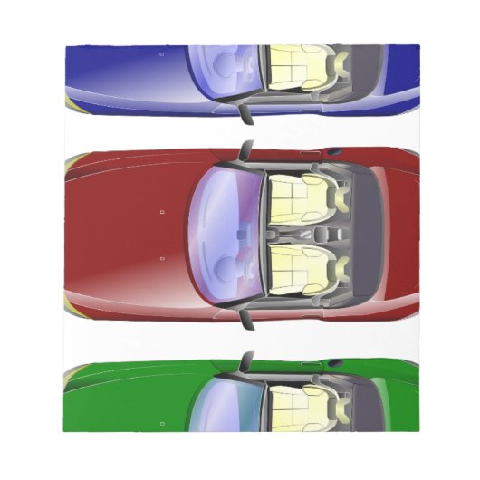 カラフル車 ノートパッド (正面)