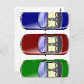 カラフル車 ポストカード (正面/裏面)