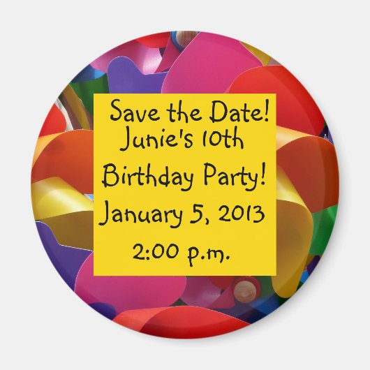 カラフル車 マグネット (正面)