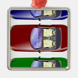 カラフル車 メタルオーナメント