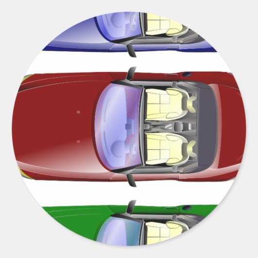 カラフル車 ラウンドシール (正面)