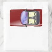 カラフル車 長方形シール (バッグ)