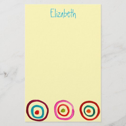 カラフル輪 便箋 (正面)
