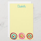 カラフル輪 便箋 (正面/裏面)