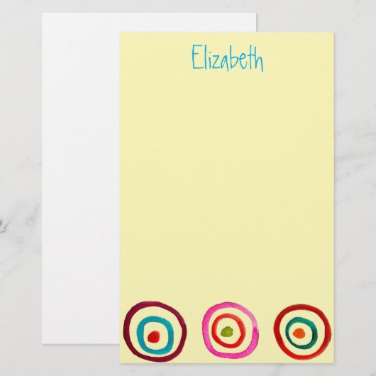 カラフル輪 便箋 (正面/裏面)