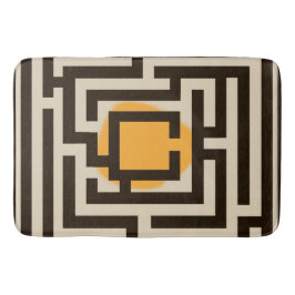 カラフル迷路パターカスタムン バスマット