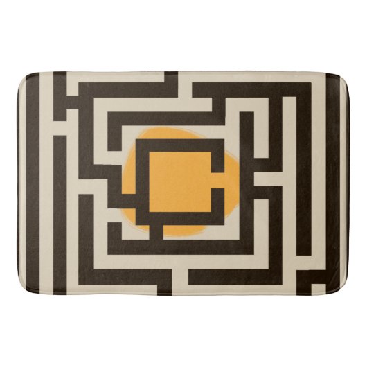 カラフル迷路パターカスタムン バスマット (正面)