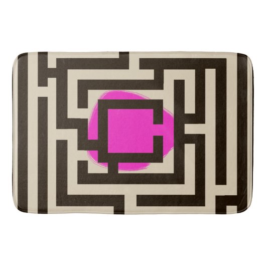 カラフル迷路パターカスタムン バスマット (正面)