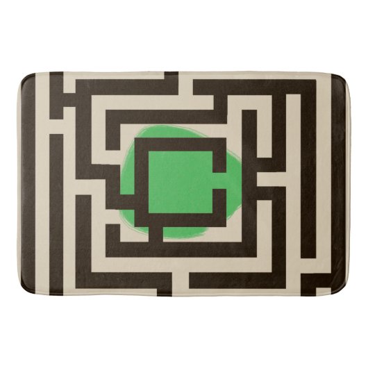 カラフル迷路パターカスタムン バスマット (正面)