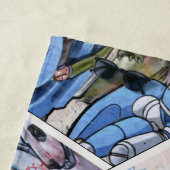 カラフル通りアートコラージュ ビーチタオル (インサイチュ)