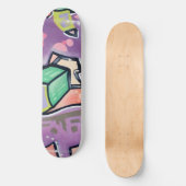 カラフル通りアートパープル スケートボード (正面)