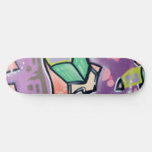 カラフル通りアートパープル スケートボード (横)