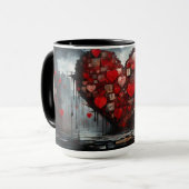 カラフル通りアートマグ – アーバンハートビート マグカップ (正面左)