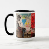 カラフル通りアートマグ – アーバンハートビート マグカップ (左)