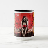 カラフル通りアートマグ – アーバンハートビート マグカップ (中央)