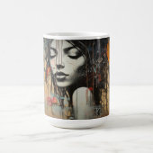 カラフル通りアートマグ – アーバンハートビート モーフィングマグカップ (中央)