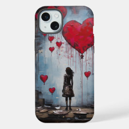 カラフル通りアート – グラフィティ電話ケース iPhone 15 PLUSケース