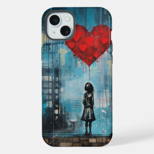 カラフル通りアート – グラフィティ電話ケース iPhone 15 PLUSケース