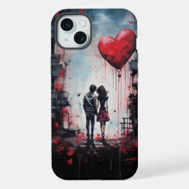 カラフル通りアート – グラフィティ電話ケース iPhone 15 PLUSケース