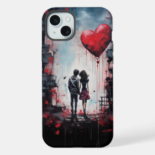 カラフル通りアート – グラフィティ電話ケース iPhone 15 PLUSケース