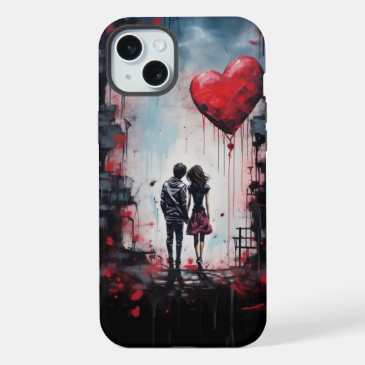 カラフル通りアート – グラフィティ電話ケース iPhoneケース (裏面)