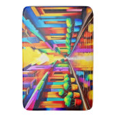 カラフル通りシーンアート バスマット (正面縦)