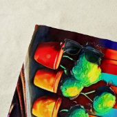 カラフル通りシーンアート ビーチタオル (インサイチュ)