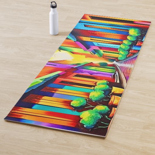 カラフル通りシーンアート ヨガマット (インサイチュ)